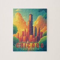 Chicago Iconic Skyline & Lake Michigan