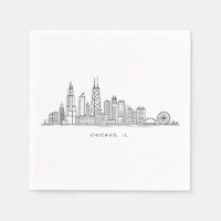 Chicago IL Cityscape Illustration