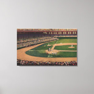 Chicago, IL - Comiskey Park, Home Plate, Basebal Canvas Print