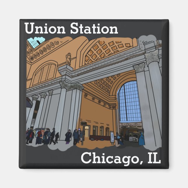 Chicago, IL union station magnet (Front)
