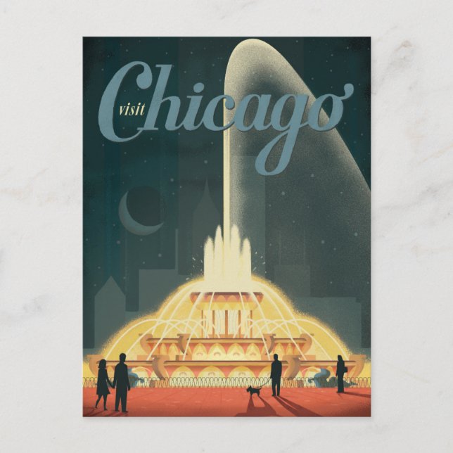Chicago, IL - Visit Chicago Postcard (Front)