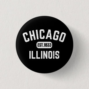 Chicago Illinois 3 Cm Round Badge