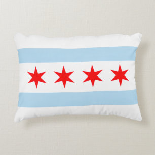 Chicago Illinois 4 Stars Vintage Travel Decorative Cushion