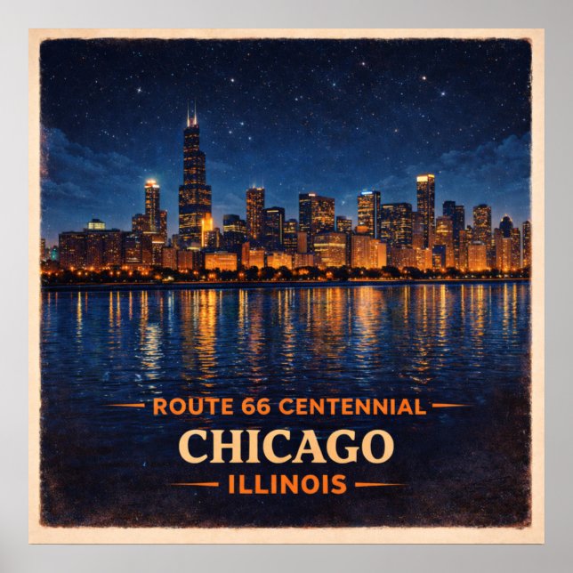 Chicago Illinois Centennial Start of the Trail Poster (Front)