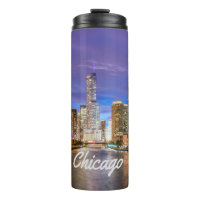 Chicago Illinois City At Night