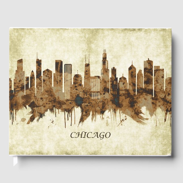 Chicago Illinois Cityscape Guest Book (Front)