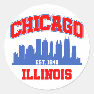 Chicago,Illinois Classic Round Sticker