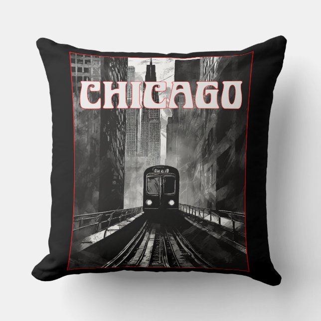 Chicago Illinois Cushion (Front)
