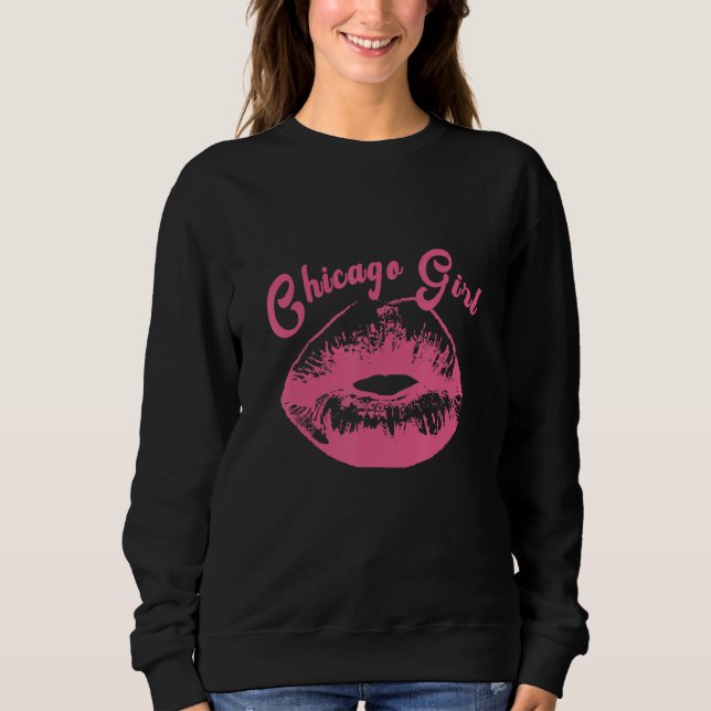 Chicago Illinois Girl Sweatshirt (Front)