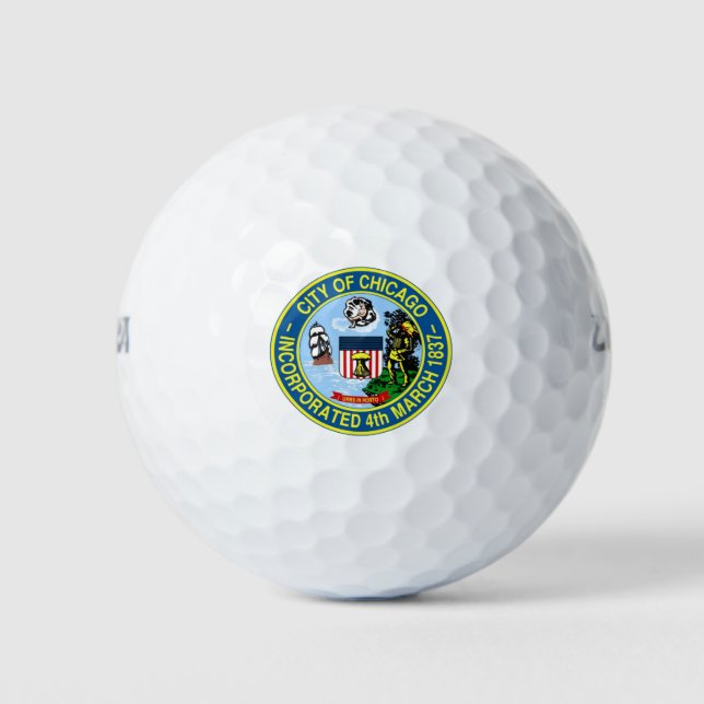 Chicago Illinois Golf Balls (Front)