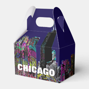 Chicago, Illinois in graffiti Favour Box