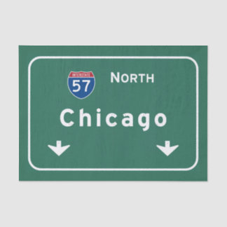 Chicago Illinois Interstate Highway Freeway Road : Tissue Paper