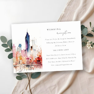 Chicago Illinois Landscape Wedding Reception Enclosure Card
