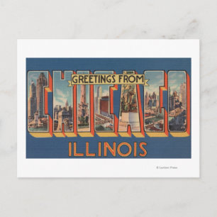 Chicago, Illinois - Large Letter Scenes 2 Postcard