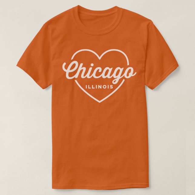 Chicago Illinois Love T-Shirt (Design Front)