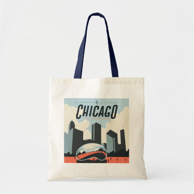 Chicago, Illinois | Millennium Park Tote Bag (Front)