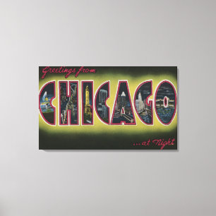 Chicago, Illinois (Nighttime) Canvas Print
