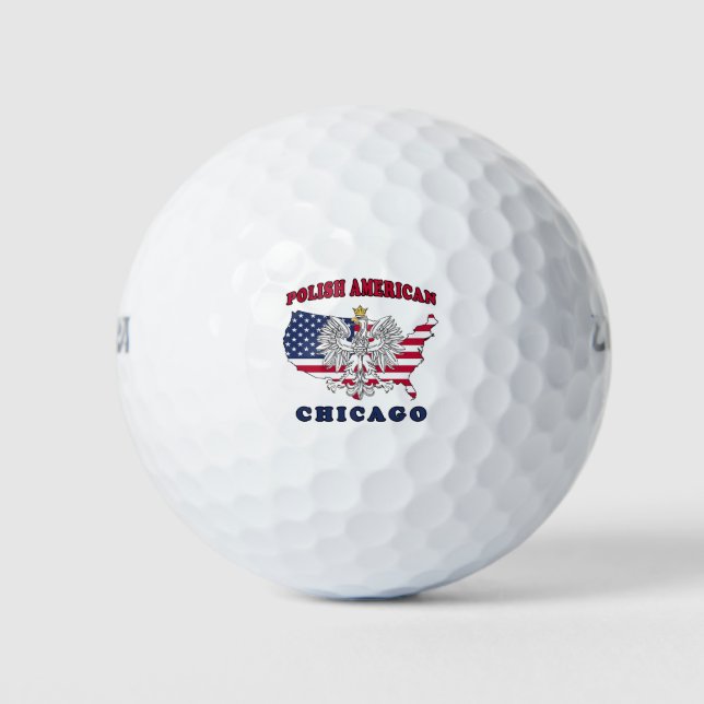 Chicago Illinois Polish Golf Balls (Front)