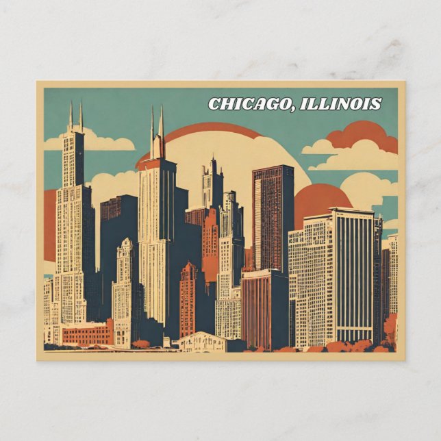 Chicago, Illinois Postcard (Front)
