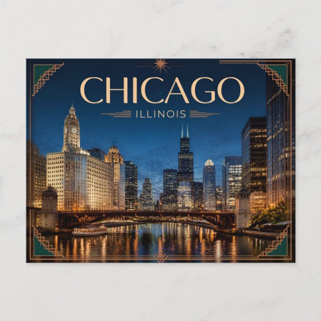 Chicago Illinois Postcard (Front)