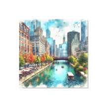 Chicago Illinois River Wall Art