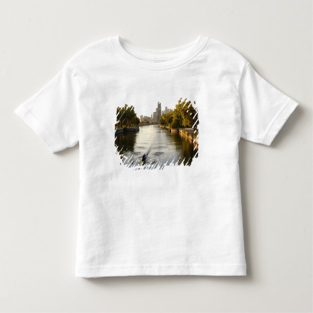 Chicago, Illinois, Rowers in Lincoln Park lagoon Toddler T-Shirt (Front)
