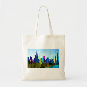 Chicago Illinois Skyline by Jon Baran Tote Bag