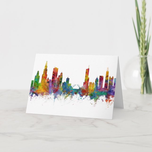 Chicago Illinois Skyline Card (Front)