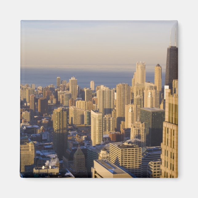 Chicago, Illinois, Skyline from the Sears Tower Magnet (Front)