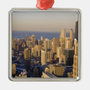 Chicago, Illinois, Skyline from the Sears Tower Metal Tree Decoration