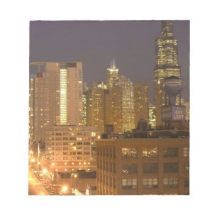 Chicago, Illinois, Skyline from West Loop at Notepad