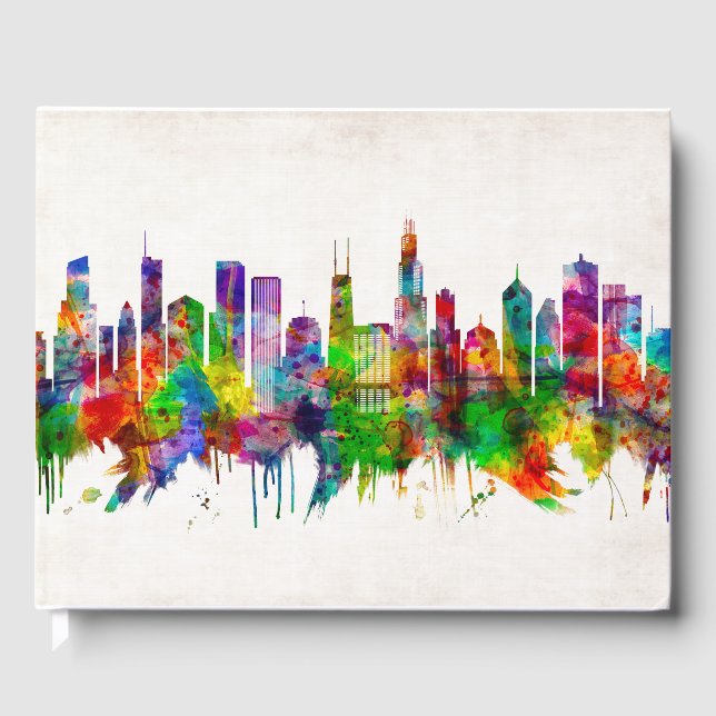 Chicago Illinois Skyline Guest Book (Front)