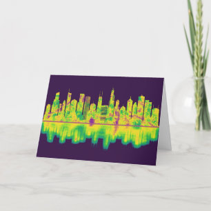 Chicago Illinois Skyline Holiday Card