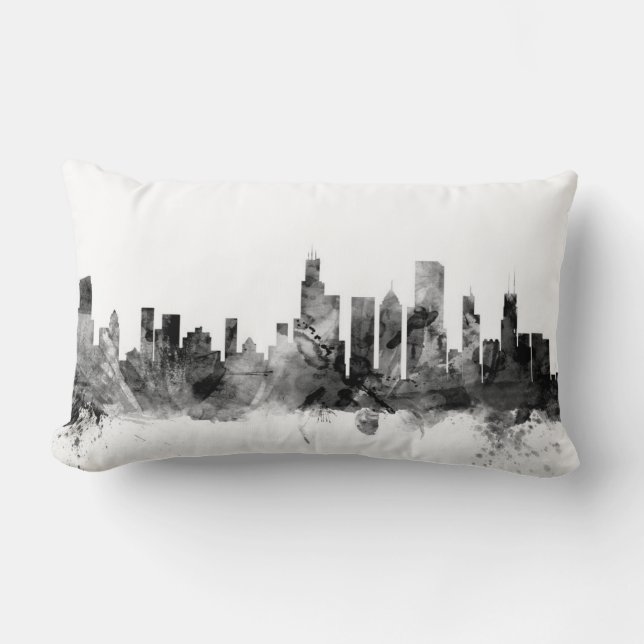 Chicago Illinois Skyline Lumbar Cushion (Front)