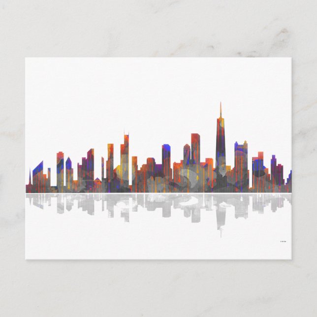 Chicago Illinois Skyline Postcard (Front)
