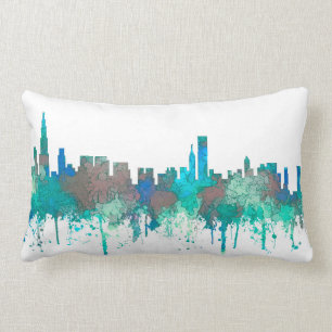 Chicago Illinois Skyline-SG-Jungle Lumbar Cushion