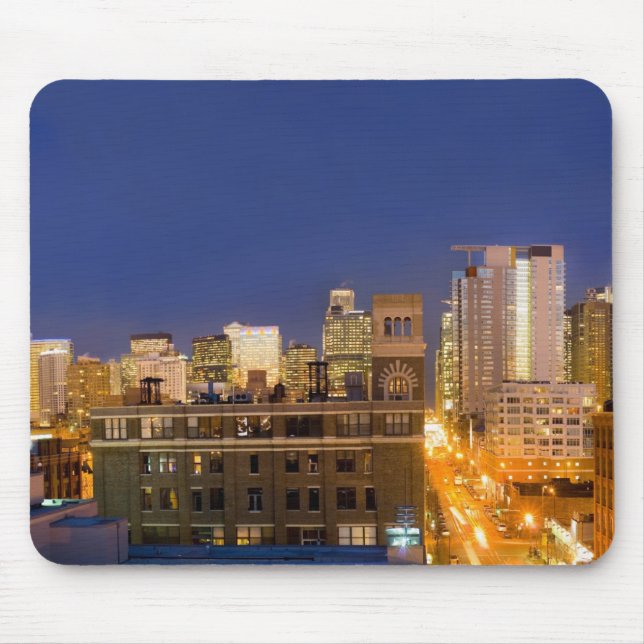 Chicago, Illinois, skyline shot from West Loop Mouse Pad (Front)