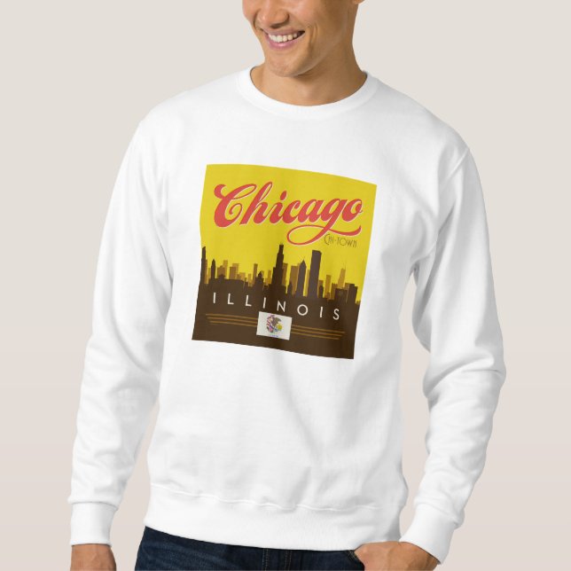 Chicago Illinois Skyline Sweatshirt (Front)