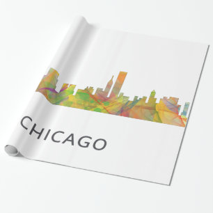 CHICAGO, ILLINOIS SKYLINE WB1 - WRAPPING PAPER