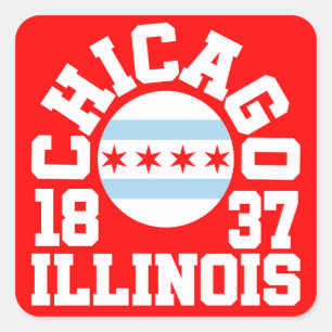 Chicago,Illinois Square Sticker