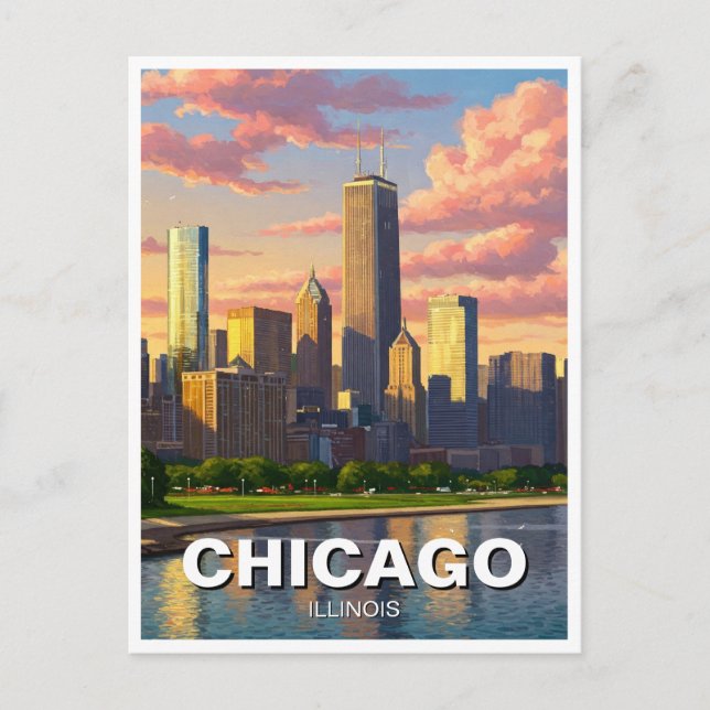 Chicago Illinois Travel Postcard (Front)