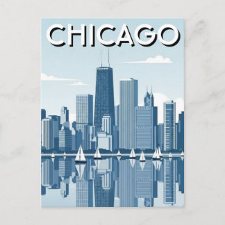 Chicago Illinois Travel Postcard