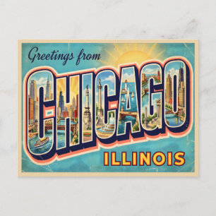 Chicago Illinois Vintage Travel Postcard