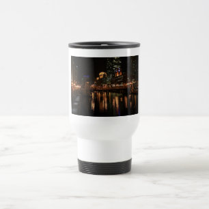 Chicago Illinois Windy City Night Building Destiny Travel Mug
