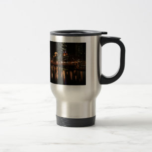 Chicago Illinois Windy City Night Building Destiny Travel Mug