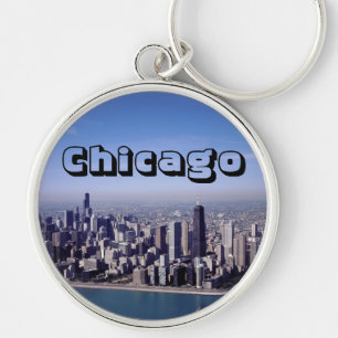 Chicago Illinois Windy City Park Buildings Destiny Key Ring