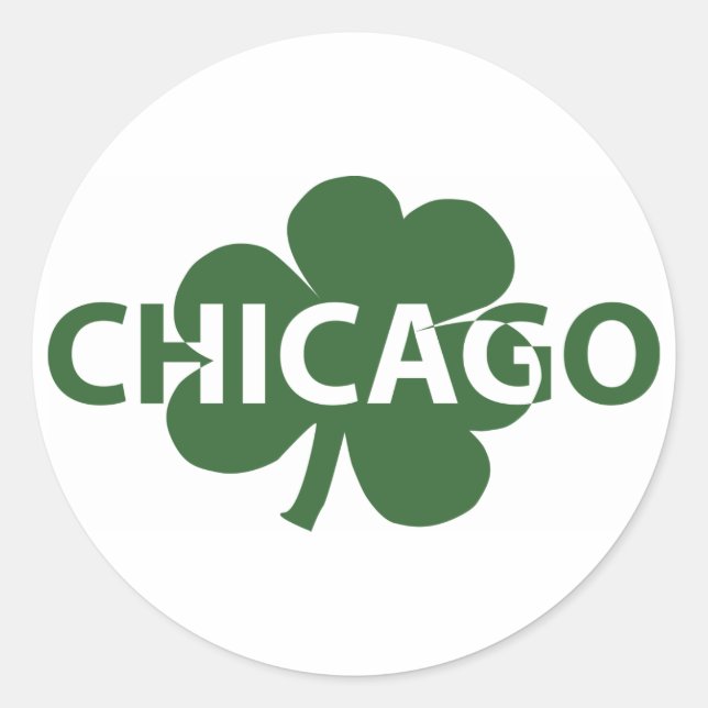 Chicago Irish Shamrock Sticker (Front)