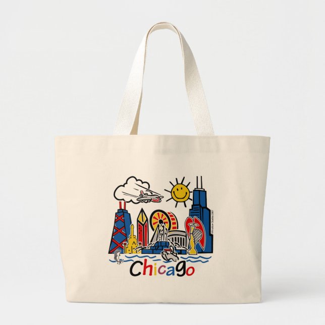 Chicago-KIDS-[Converted] Large Tote Bag (Front)