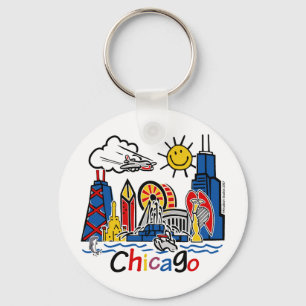 Chicago Kids Skyline Key Ring
