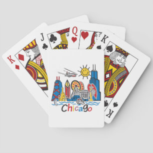 Chicago Kids Skyline Playing Cards